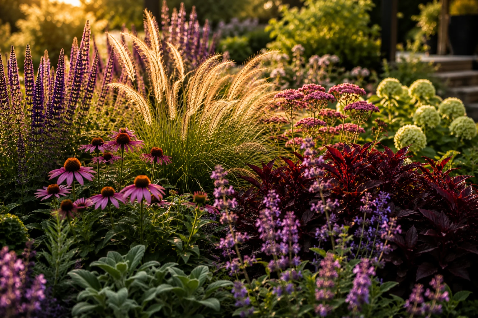 Botanisch detail: textuur van beplanting in close-up